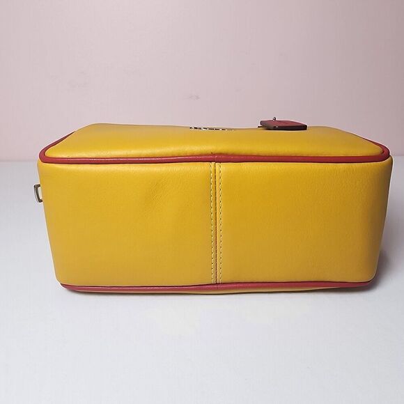 NWT Coach CT883 Satchel Crossbody In Signature Colorblock Yellow Gold - Picture 7 of 8